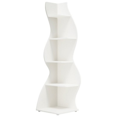Zig-Zag Floating Corner Shelf Five Tier Space Saving Design