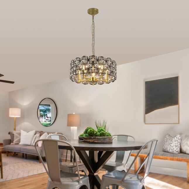 12 Light Glass Globe Chandelier: Linear Matte Sputnik Fixture