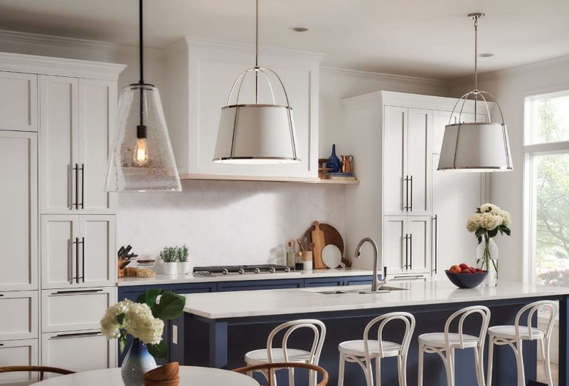 4-Light Pendant: Large Warm Brass Open Cage Orb Chandelier