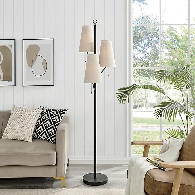 Adjustable Floor Lamp Dark Bronze Swing Arm Industrial Reading Nook