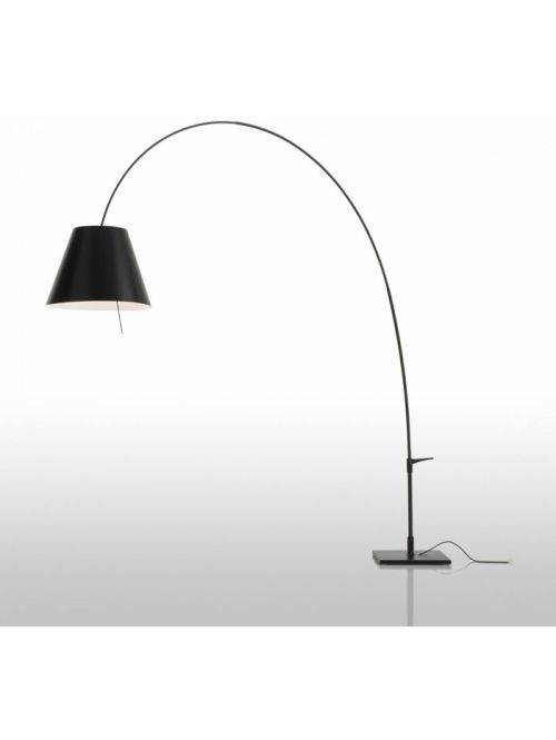 Arc Floor Lamp Aluminum Frame Conical Shade Telescoping Design