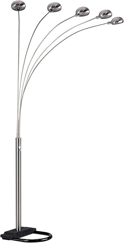 Arc Floor Lamp Multi Arm Spider Design Polished Chrome Adjustable Heads