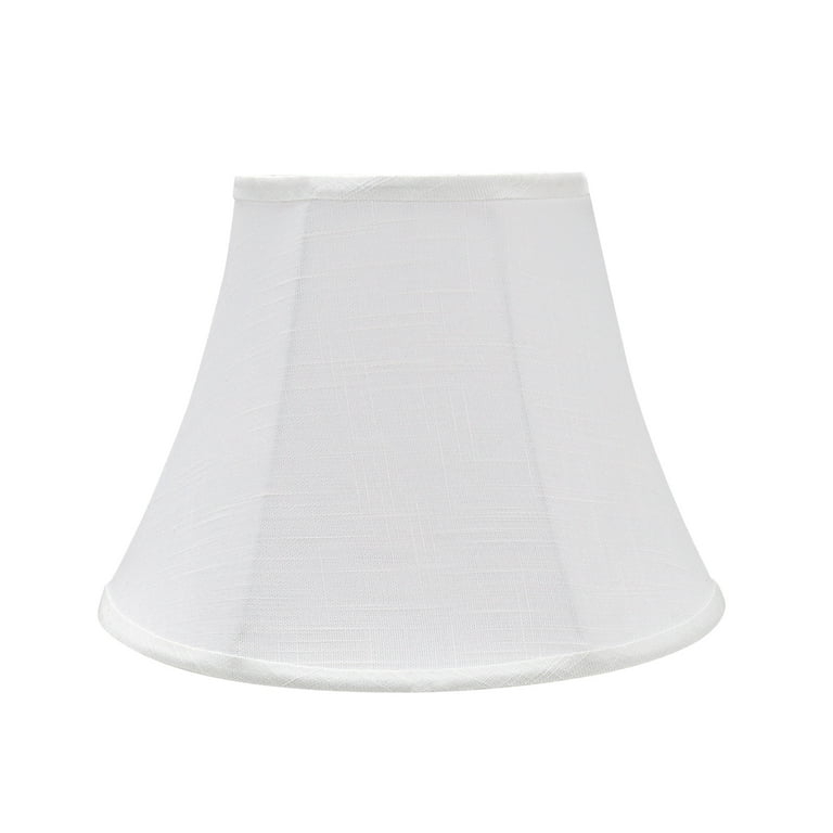 Aspen Creative 38002 Transitional Bell Shaped Collapsible Spider  Construction Lamp Shade in Off-White, 13" wide (7" x 13" x 9-1/2") - 