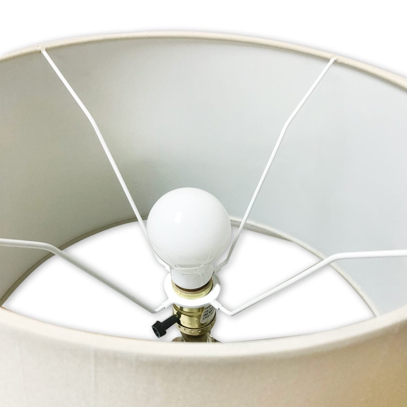 Beige Shallow Drum Lamp Shade Linen Uno Drop Fitter (58 chars)