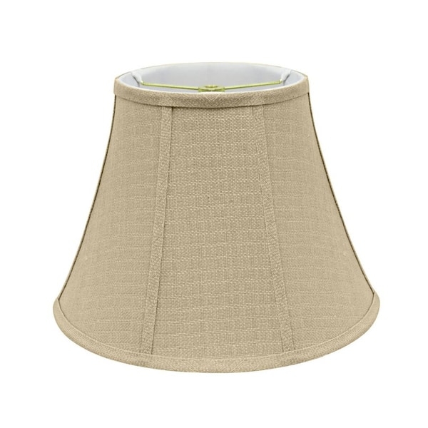 Bell Lamp Shade Beige Vertical Piping Traditional Classic