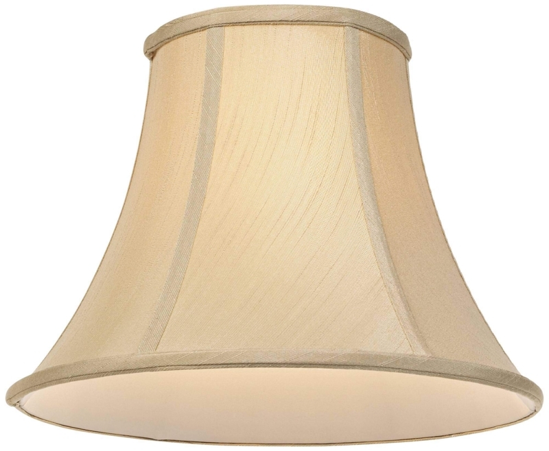 Bell Lamp Shade, Piped Trim Traditional Classic Bell Replacement