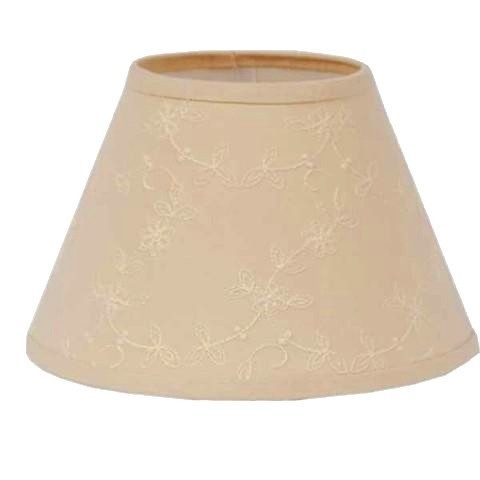 Bell Lamp Shade with Candlewicking Raised Dots in Cream