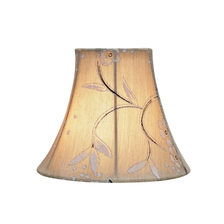Bell Lamp Shades Light Gold Fabric Clip-On Style Tapered Set