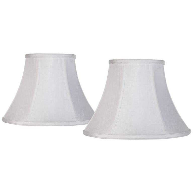 Bell Lamp Shades White Fabric Spider Fitter Included Harps