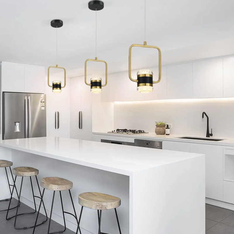 Bell Pendant Light Matte Black Polished Interior Dual-Tone Tiered Shade