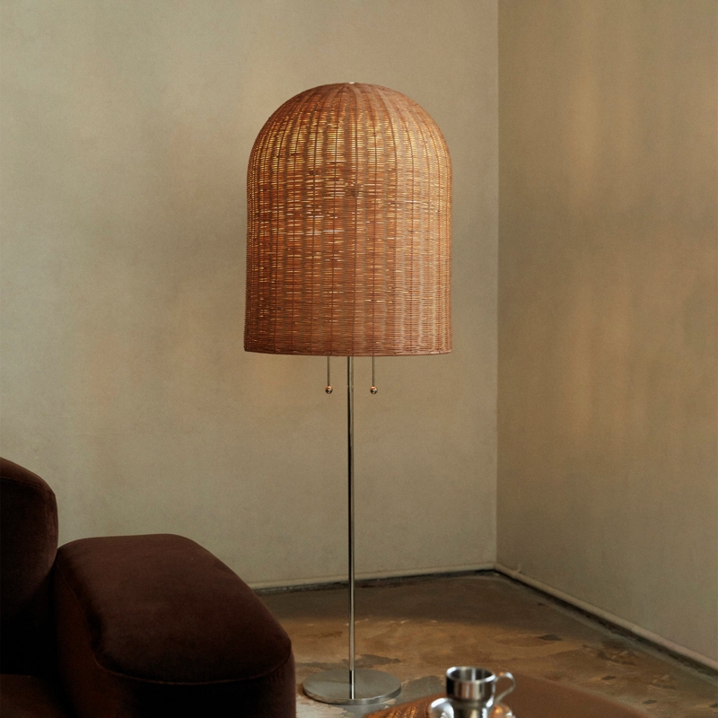 Bell Shade Floor Lamp Polished Nickel, Coastal Chic Reading Corner Lamp