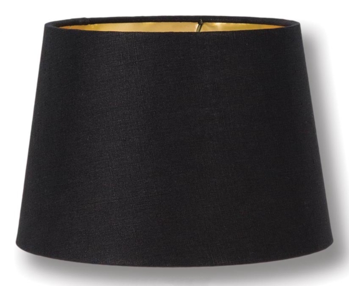 Black Drum Lampshade Gold Lining, Modern Contemporary Style