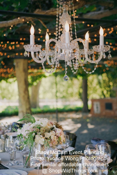 Bohemian Crystal Garden Decor Chandelier with Beaded Swags.