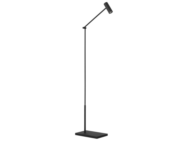 Bridge Floor Lamp Matte Black Arched Silhouette Slender Frame