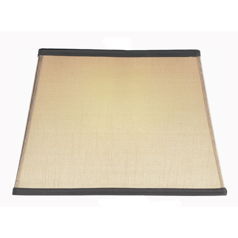 Brown Woven Rectangular Lamp Shade Hardback Contemporary