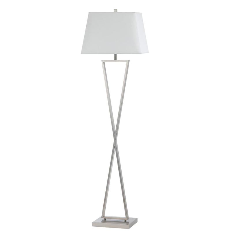 Brushed Steel Floor Lamp with Adjustable Dome Shade for Task Lighting