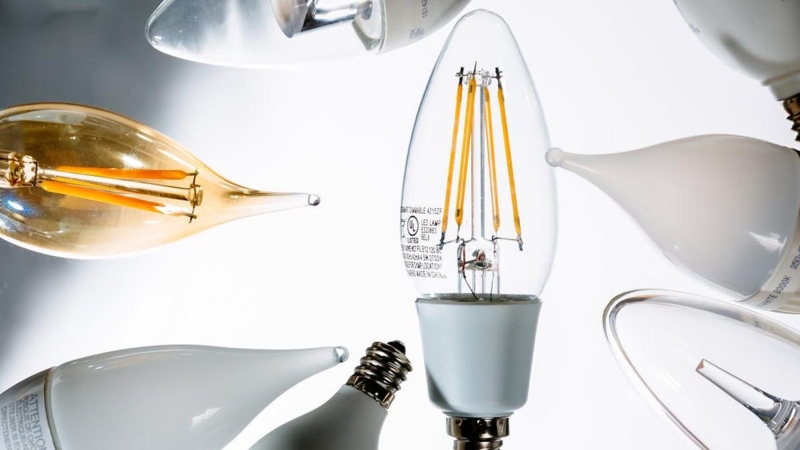 Candelabra Light Bulbs Frosted vs Clear Finish Visible LED Filaments