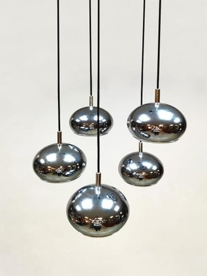 Cascade Pendant Light Seven Light Tiered Cylindrical Shades
