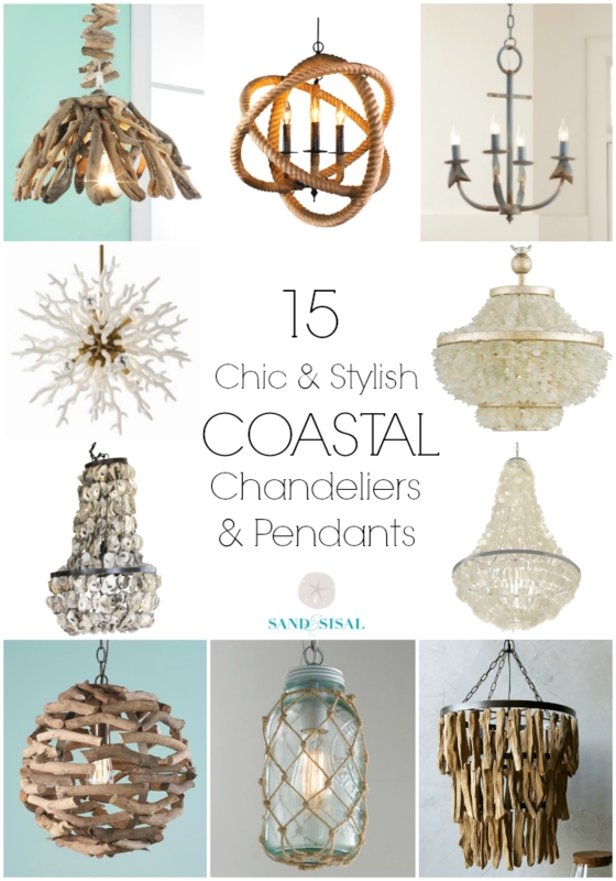 Ceiling Lights Coastal Woven Textures Beaded Tiers Nautical Ideas