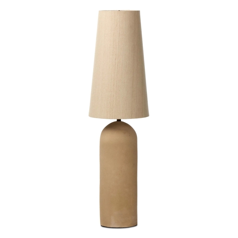 Ceramic Floor Lamp Speckled Base Tapered Organic Modern