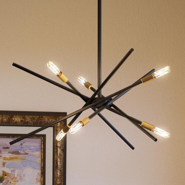 Chandelier, 5-Light Wagon Wheel, Dark Bronze Finish, Modern Farmhouse