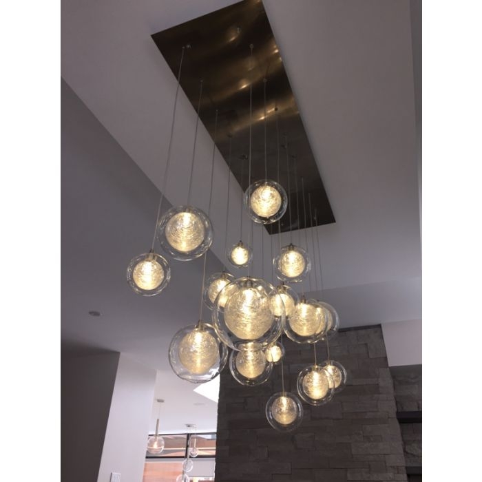 Chandelier Branching Globe Design Polished Finish Transitional