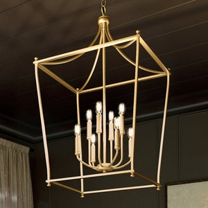 Chandelier Central Spindle Brushed Bronze Multi Tier Curved Arms