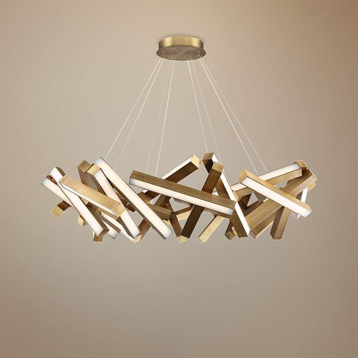Chandelier Contemporary Linear LED Chaos 31-Light Design