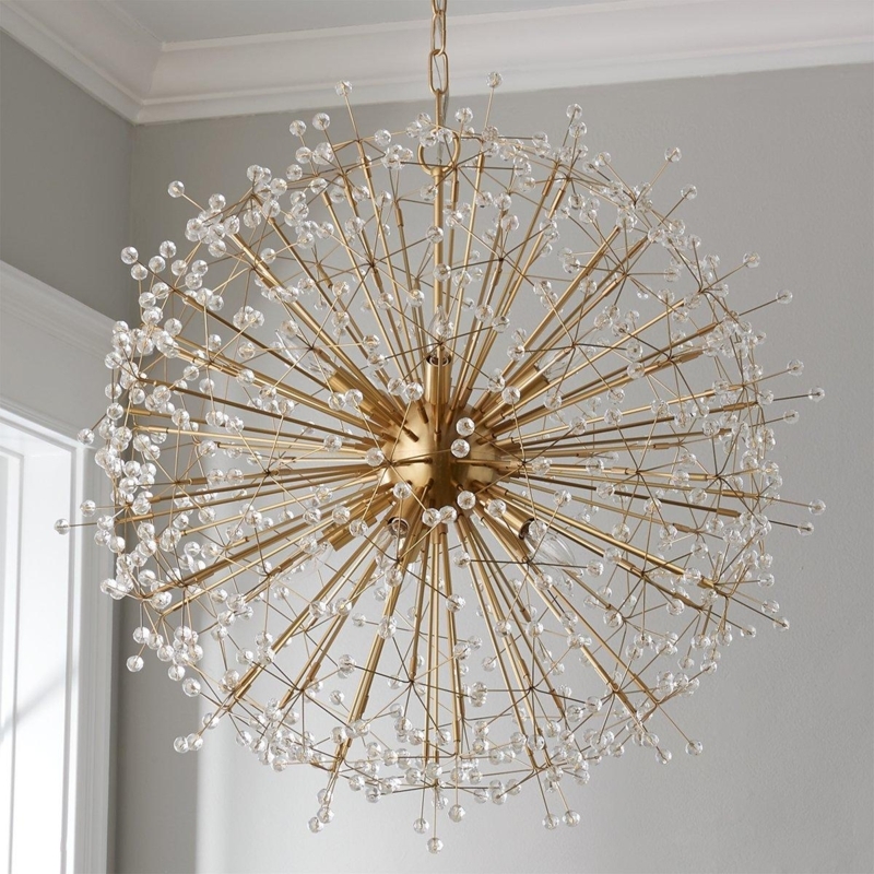 Chandelier Dandelion Starburst with Multifaceted Crystals