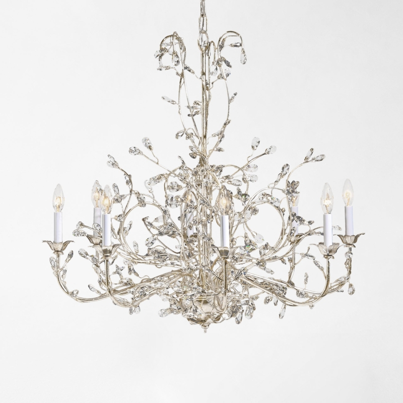Chandelier: Elegant Multi-Tier Crystal Beaded Swags Polished Finish