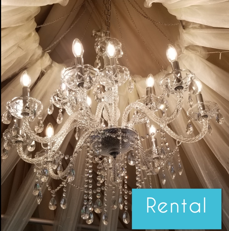 Chandelier French Provincial Style Multi-Tiered Crystal Beaded Swags