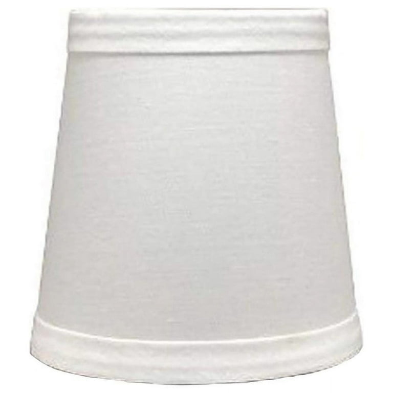 Chandelier Lamp Shade: Off-White Cotton with Flame Clip-On