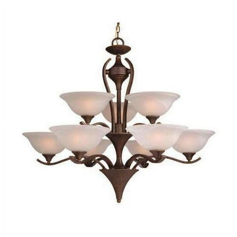 Chandelier Matte Black Tiered Arms Clear Globe Shades Contemporary