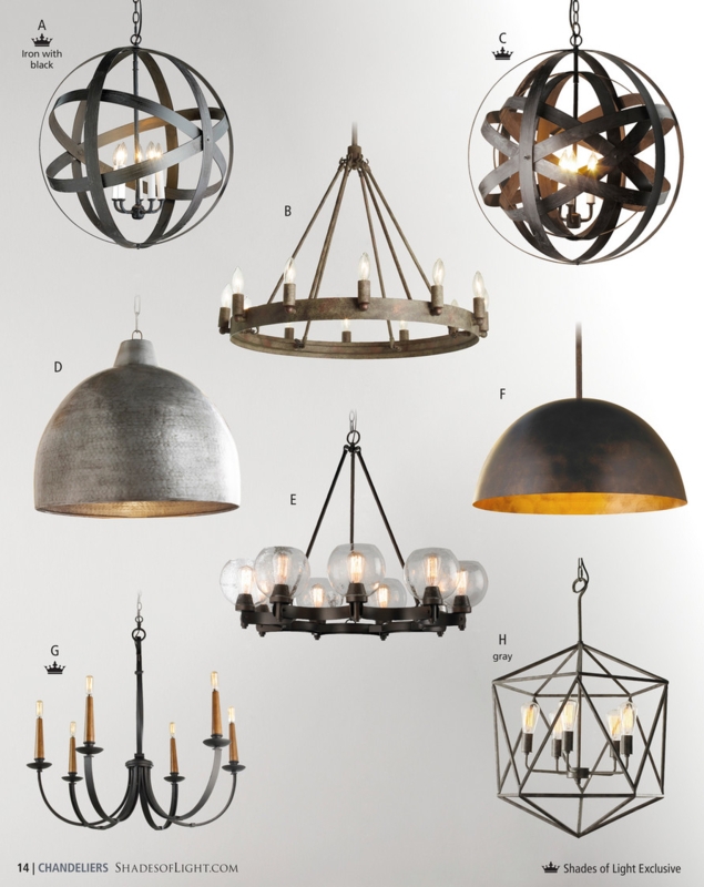 Chandelier Multi-Arm 9-Light Seeded Glass Globes Rustic Fixture