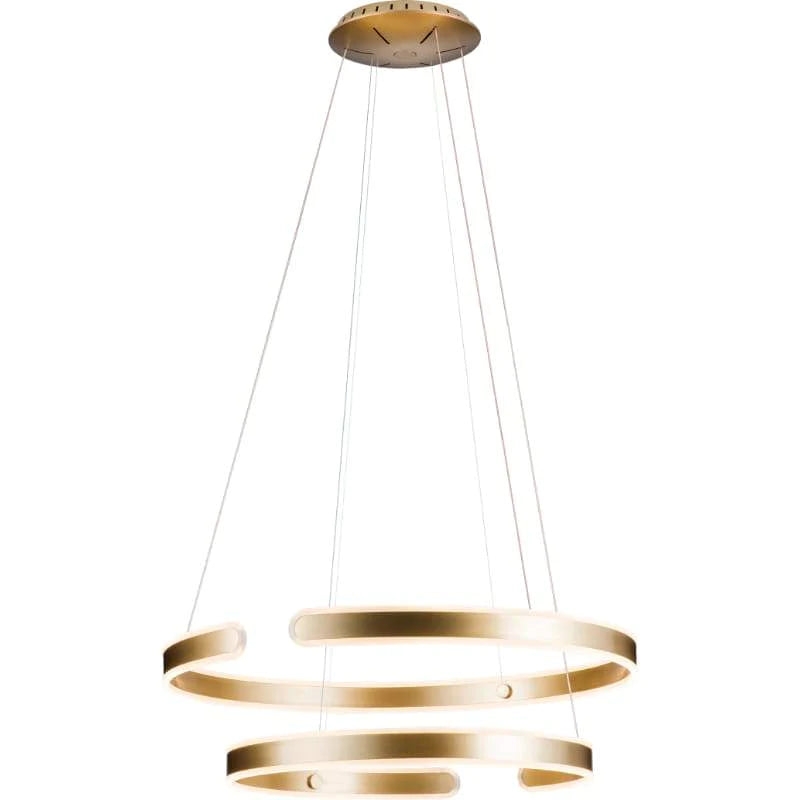 Chandelier Multi-Ring Tiered Silhouette Dark Metallic Finish