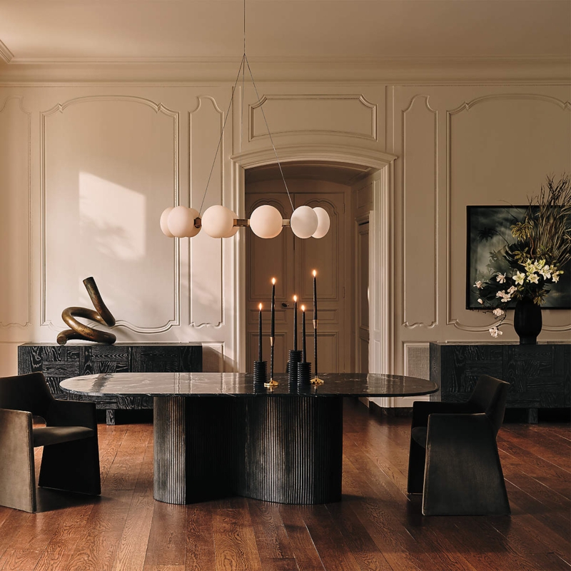 Chandelier, Polished Champagne Gold Starburst Silhouette