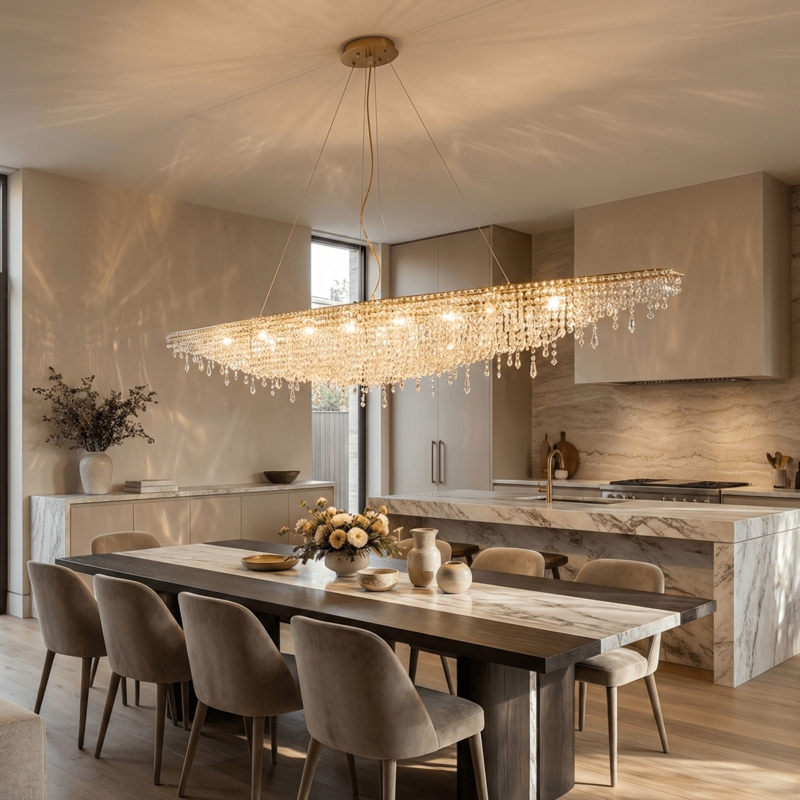 Chandelier Polished Nickel Elongated Oval Halo Tiered Crystal Fringe