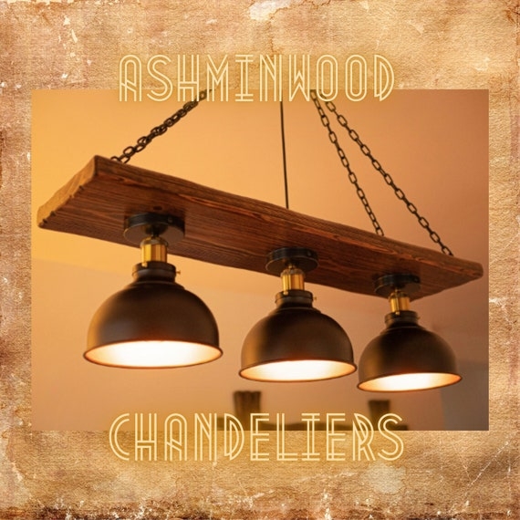 Chandelier Rope Suspension Wood Beam Exposed Bulbs Rustic Style