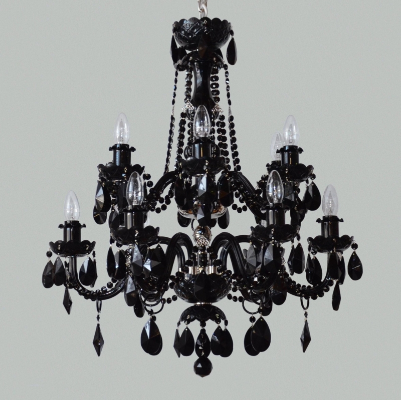 Chandelier Silver Finish Twelve Arm Glass Scrolls Traditional Glam