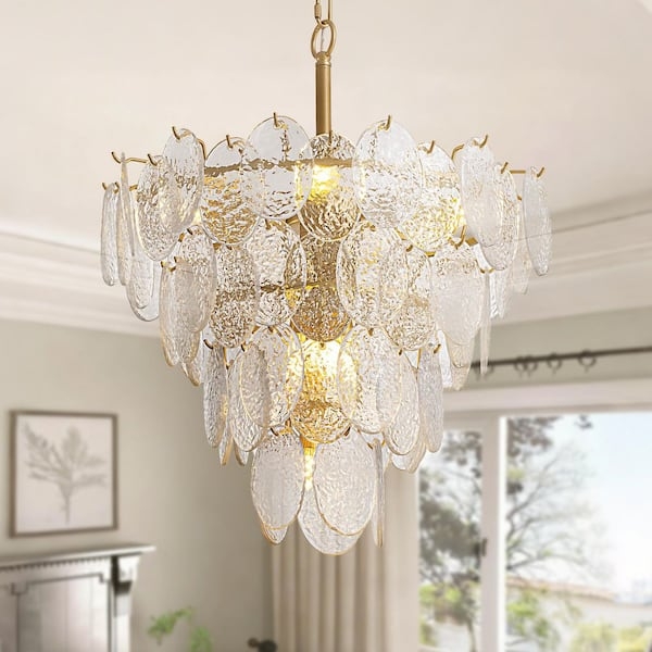 Chandelier Sputnik Mid-Century Modern Twelve-Light Gold