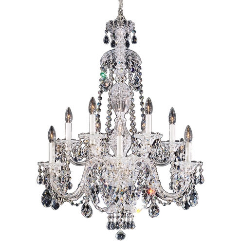 Chandelier: Traditional Polished Finish with Dense Crystal Adornment