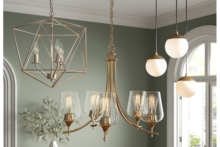 Chandelier Transitional Silhouette Bronze Candle Style for Dining Room