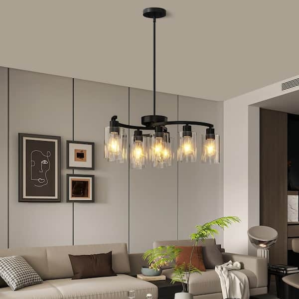 Chandelier Two Tier Design Nine Light Candle Style Farmhouse Fixture