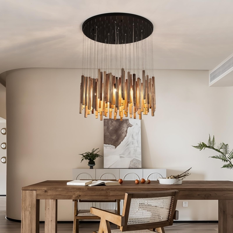 Chandelier, Two Tier Wagon Wheel Silhouette, Large Farmhouse Lighting