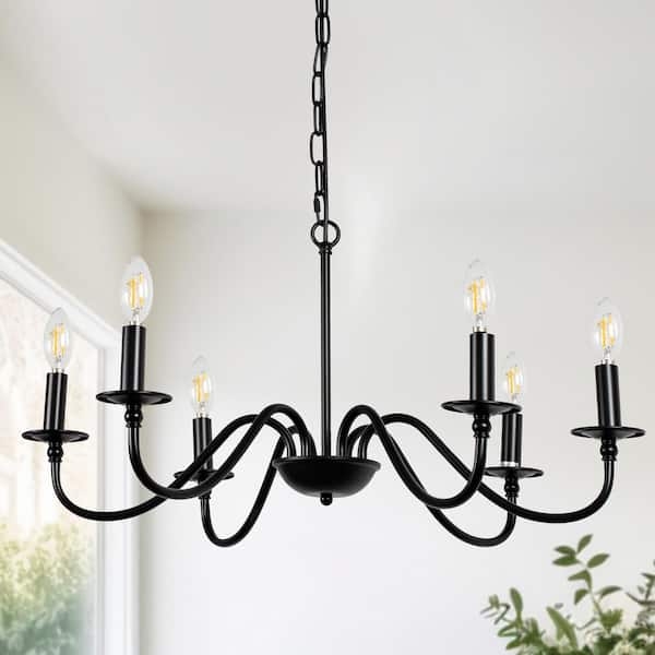 Chandelier Wagon Wheel Industrial Rustic Chain Link Six Light