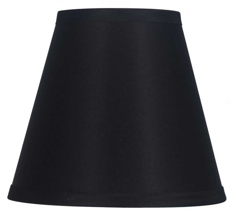 Classic Black Empire Lamp Shade, Matte Finish, Tapered Accent Scale