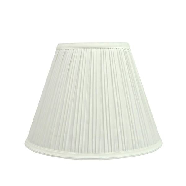 Classic Empire Lamp Shade, Off-White Pleated Fabric, Matte Finish