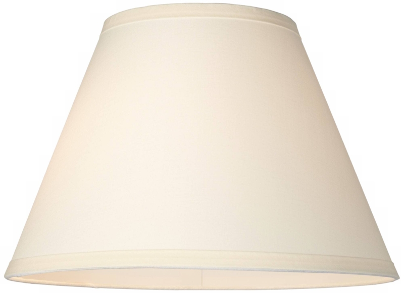 Classic Ivory Empire Lamp Shade Tapered Design Smooth Finish