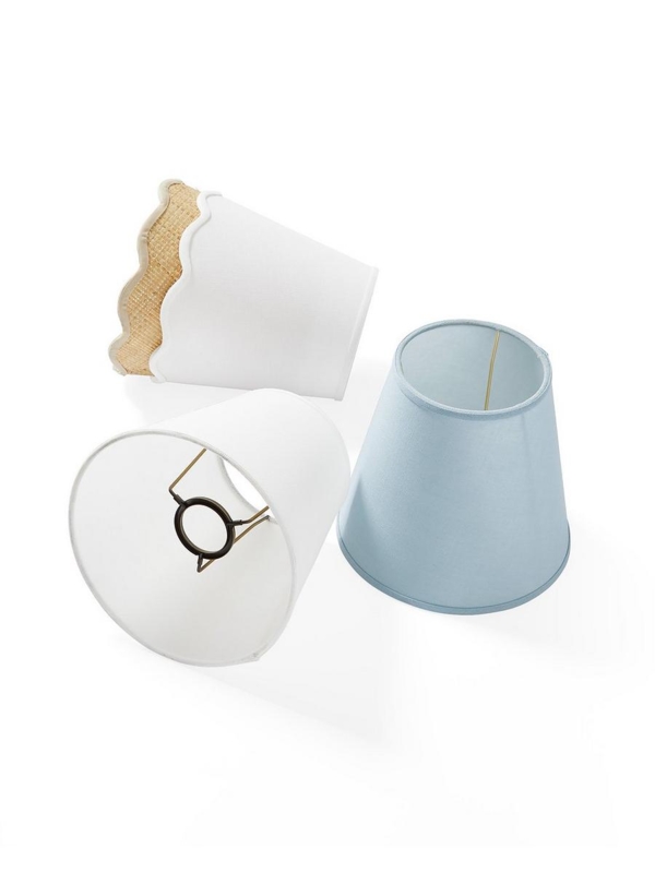 Collection of Petite Pleated Lamp Shades, Botanical & Woven