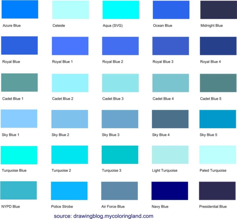 Color Chart Comprehensive Hues Grid With Hex Codes